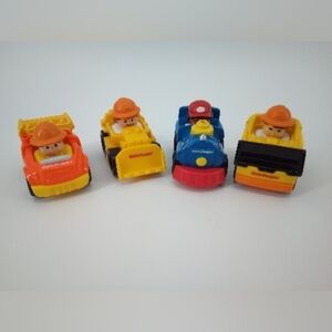 Fisher-Price Little People Mattel 2009 Car Construction Train Conductor 4 Piece